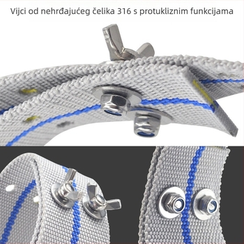 GPS ogrlica za stoku, goveda, ovce i konje — prugasti uzorak, poliester, univerzalna primjena, Add beauty