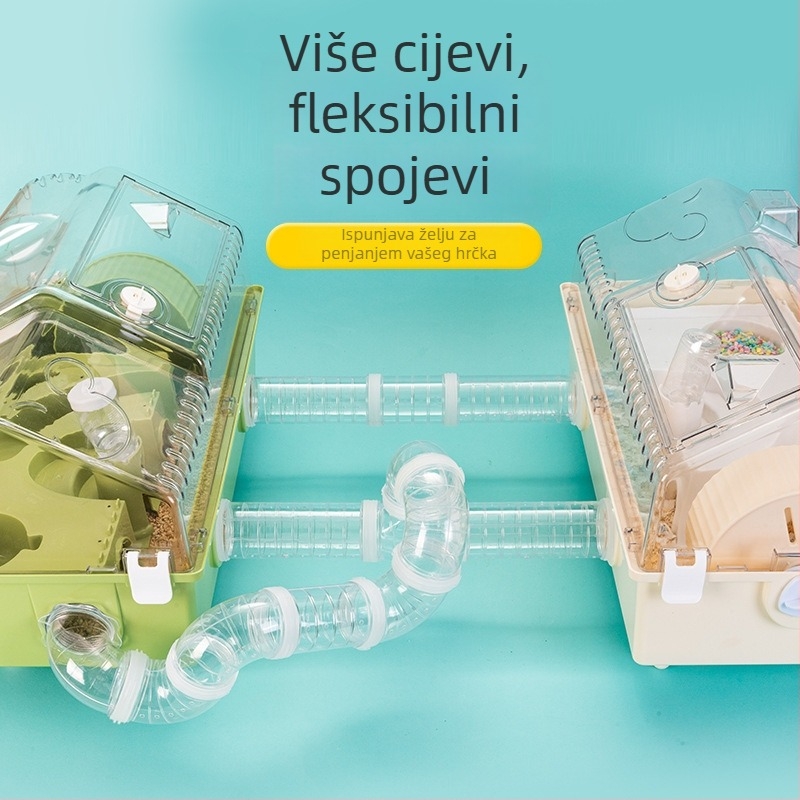 Vanjski cijevni tunel za hrčka — plastika, odvojivo, pravokutnog oblika, marka Junda