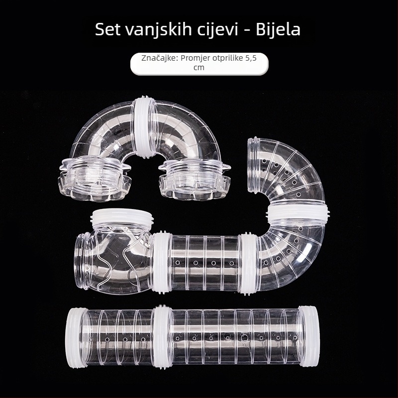 Vanjski cijevni tunel za hrčka — plastika, odvojivo, pravokutnog oblika, marka Junda