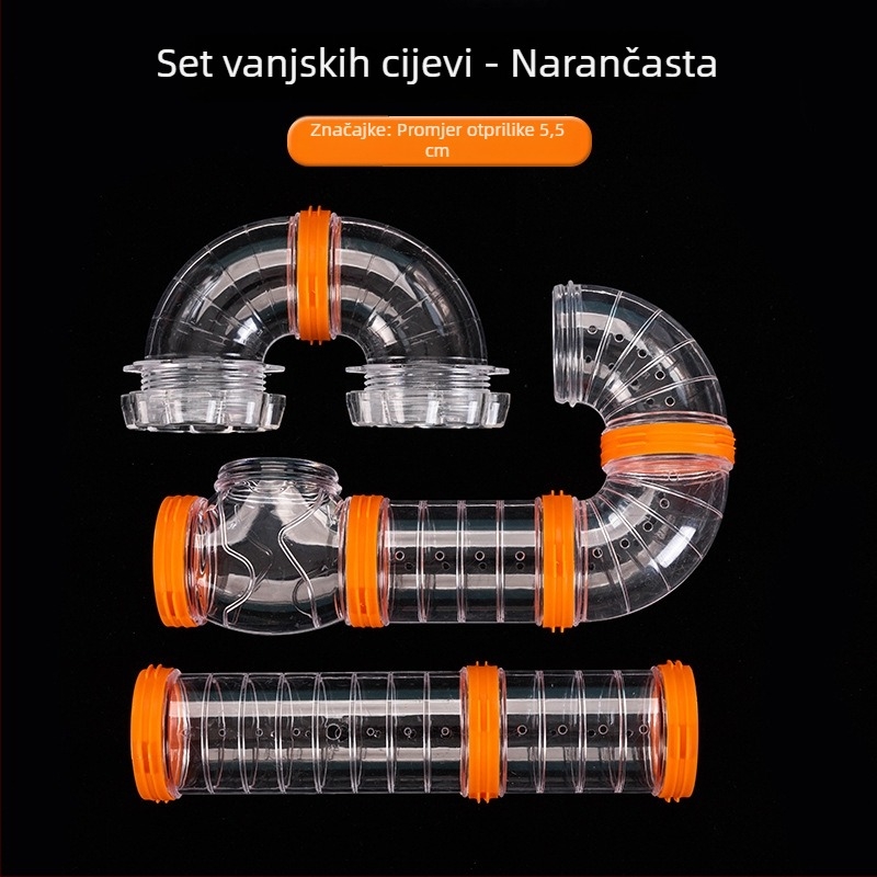 Vanjski cijevni tunel za hrčka — plastika, odvojivo, pravokutnog oblika, marka Junda
