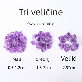 Prirodni ametistni kristal – surovi kamen za difuzor aromaterapije i ukras krajolika