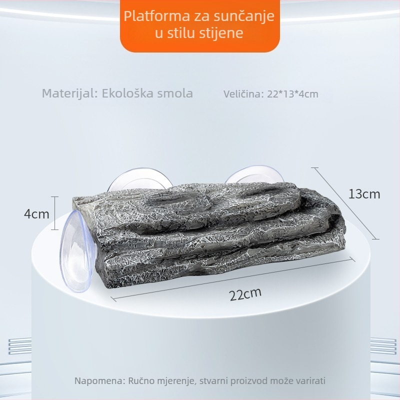 Platforma za sunčanje kornjača: dekor krajine, smola, podrijetlo Shandong, težina 0,5 kg