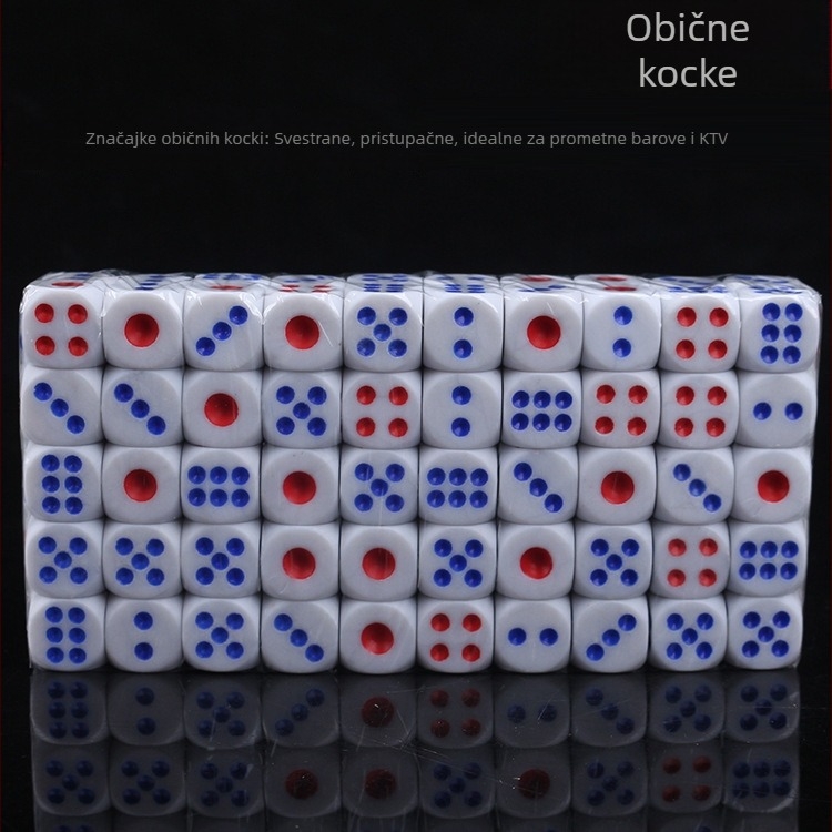 Kocke – Akrilne, Četverostrane, Filé stil, Za šah i igre karata