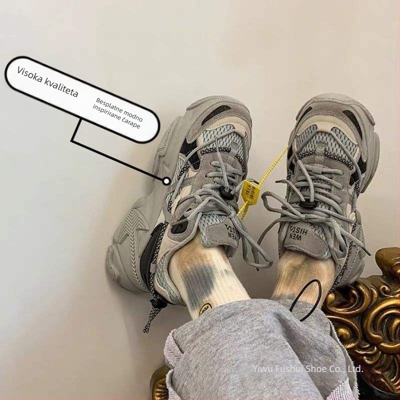 Muške tenisice u stilu dad shoes — otvoreni prsti, vezanje, gumeni potplat, prozračne, lagane