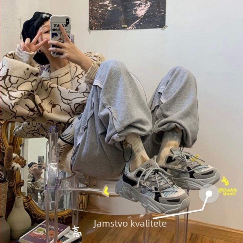 Muške tenisice u stilu dad shoes — otvoreni prsti, vezanje, gumeni potplat, prozračne, lagane