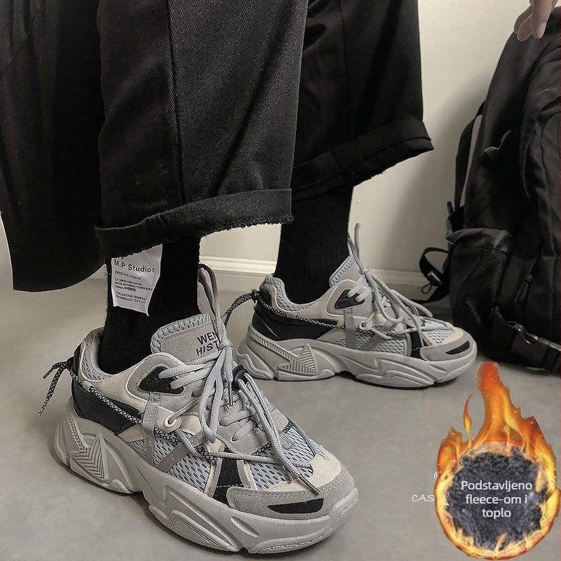 Muške tenisice u stilu dad shoes — otvoreni prsti, vezanje, gumeni potplat, prozračne, lagane