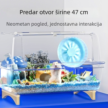 Kavez za hamster – potpuno proziran, za promatranje, plastična konstrukcija