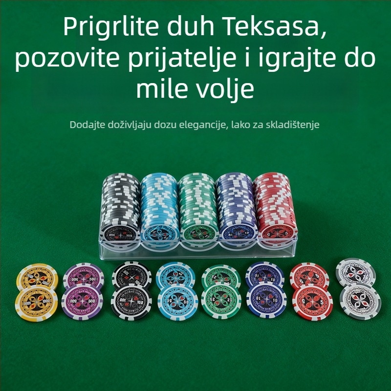 Domino Plastični Žetoni, 500 Komada, Prilagodljivo, Dimenzije 40×4, Za Mahjong i Igre s Kartama