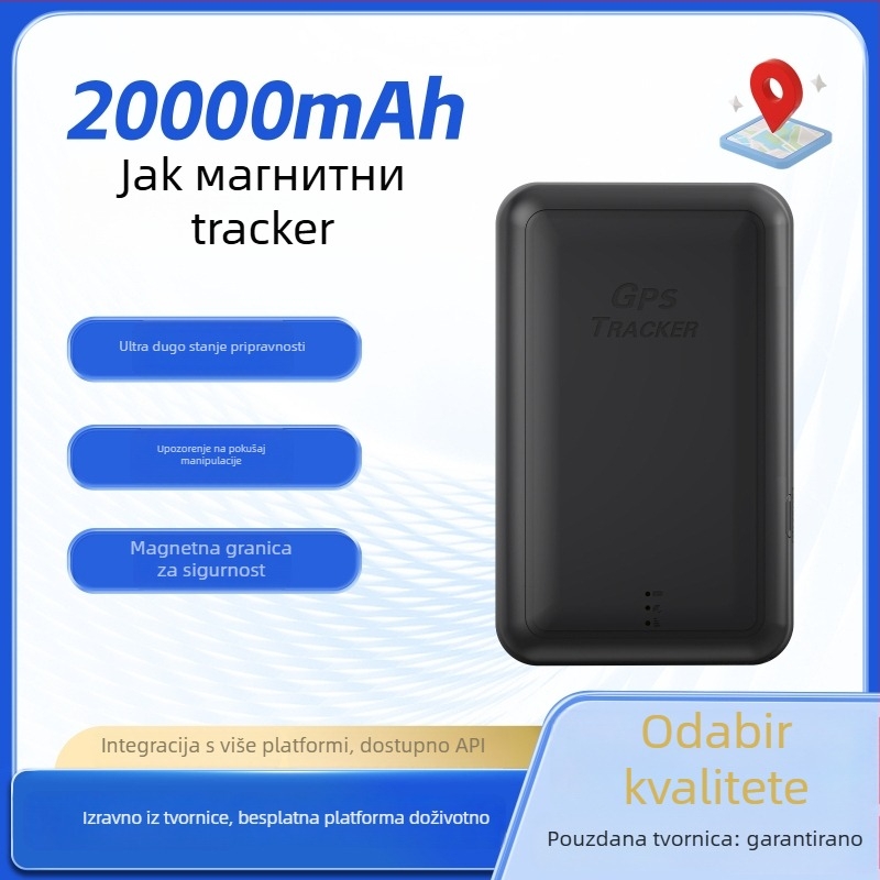 Automobilski GPS tražilica | točnost 5 m | trajanje baterije 3 godine | alarmi: vibracija, prekid napajanja, geofence, prekoračenje brzine