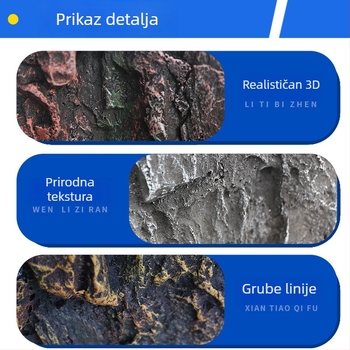 PU pozadinski panel za akvarij – 3D stijenski krajolik, dekor za akvarij Xiangran