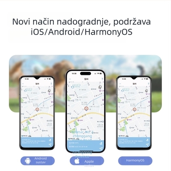 Dvosustavni locator za kućne ljubimce (Android i iOS) — Bluetooth 5.0, domet ~20 m, ABS materijal, lanac za ključeve, model T1