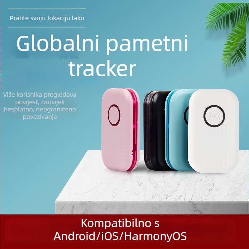 Dvosustavni locator za kućne ljubimce (Android i iOS) — Bluetooth 5.0, domet ~20 m, ABS materijal, lanac za ključeve, model T1