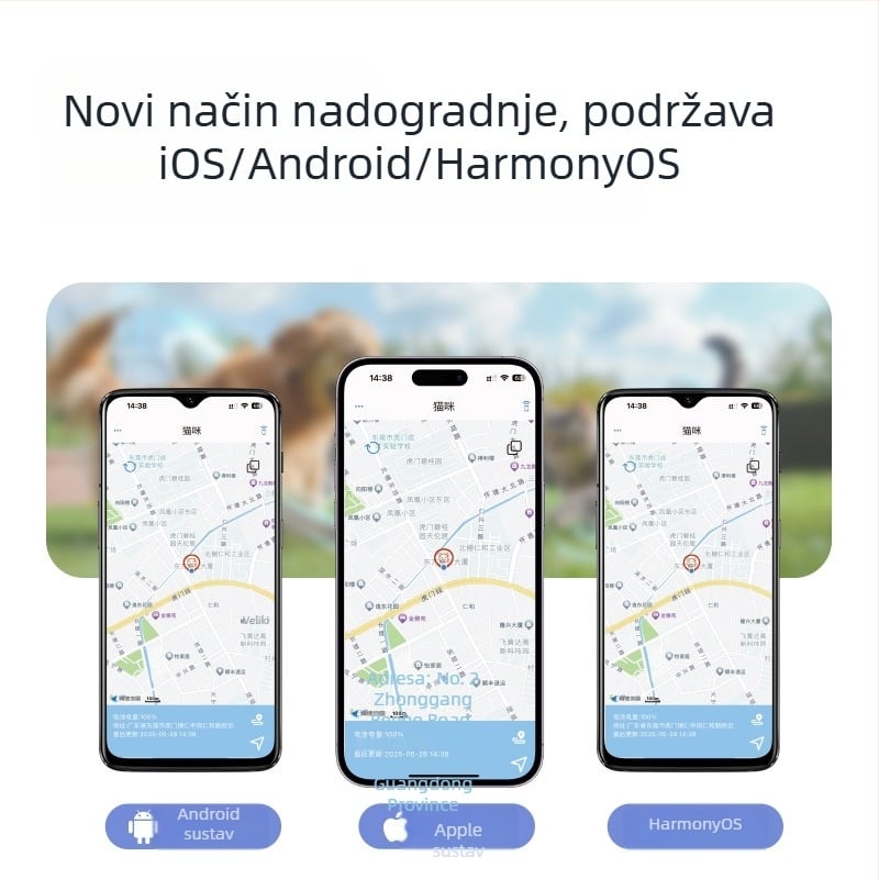 Dvosustavni locator za kućne ljubimce (Android i iOS) — Bluetooth 5.0, domet ~20 m, ABS materijal, lanac za ključeve, model T1