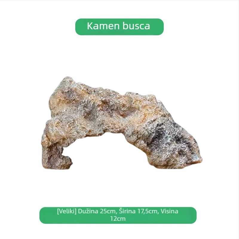 Kosturnja platforma za sunčanje s ljestvicom za penjanje i skrivenim skloništem — krajinski kamen za akvarij, model HCW41050, marka Pet Large Strip