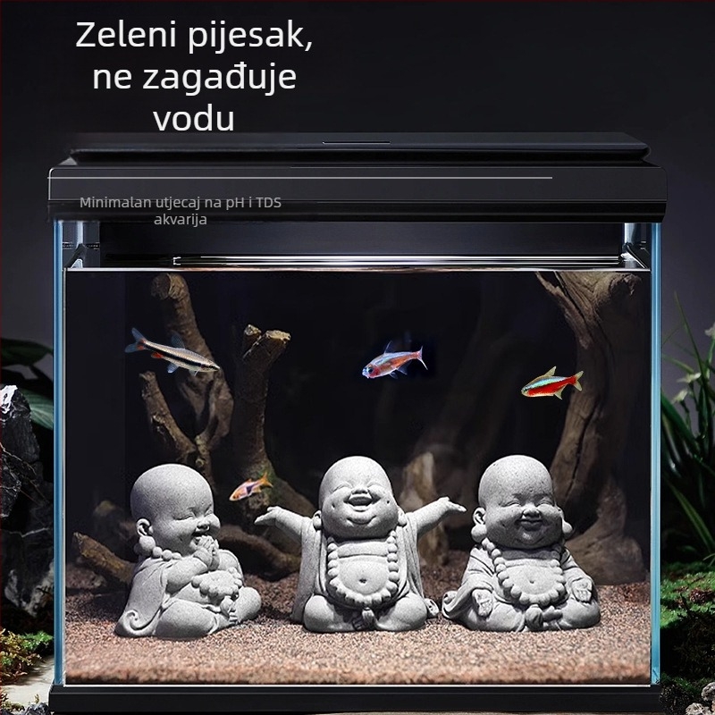 Statua Maitreya Buda od pješčenjaka za akvarij i mini krajolik
