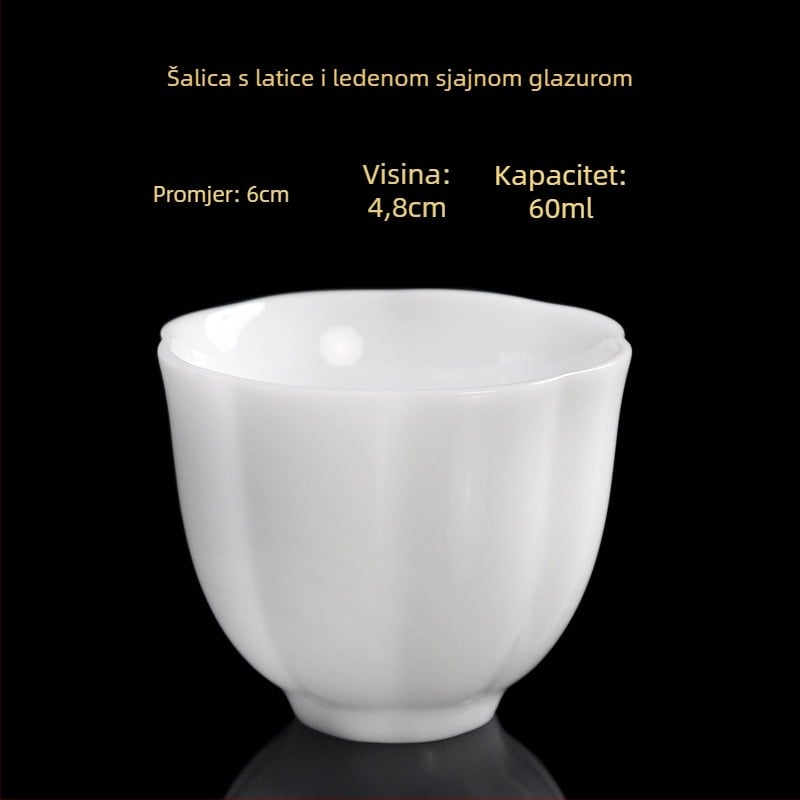 Porcelanska čajna šalice, ručna izrada, novi kineski stil, marka Carved Jade Porcelain, za osobnu uporabu
