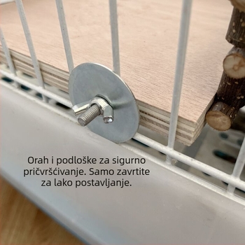 Totoro tematska drvena hamak igračka za zečeve i glodavce, dizajn s jabukovim granama i ograda-nest, platforma