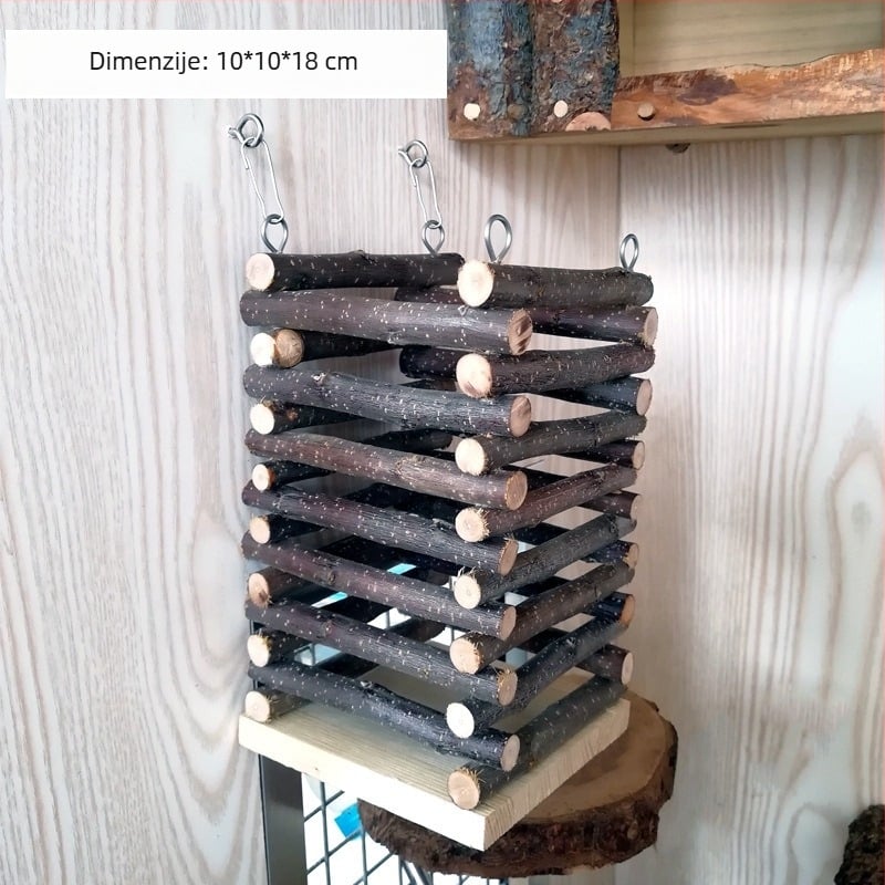 Drveni stalak za travu od jabukova drveta za Totoro