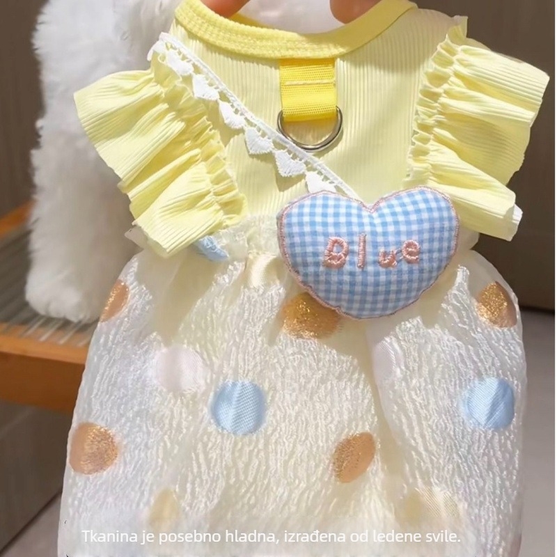 Odjeća za kućne ljubimce — prsluk u stilu princeze, materijal koralni fleece