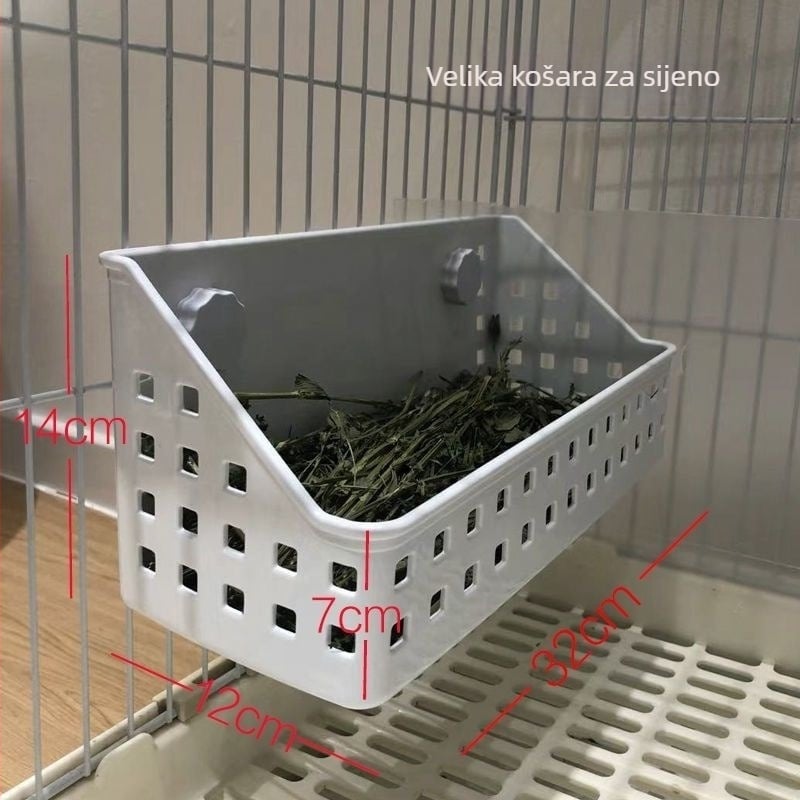 Stalak za sijeno za zečeve, s velikim kapacitetom, ugrađena kutija za sijeno za morčad