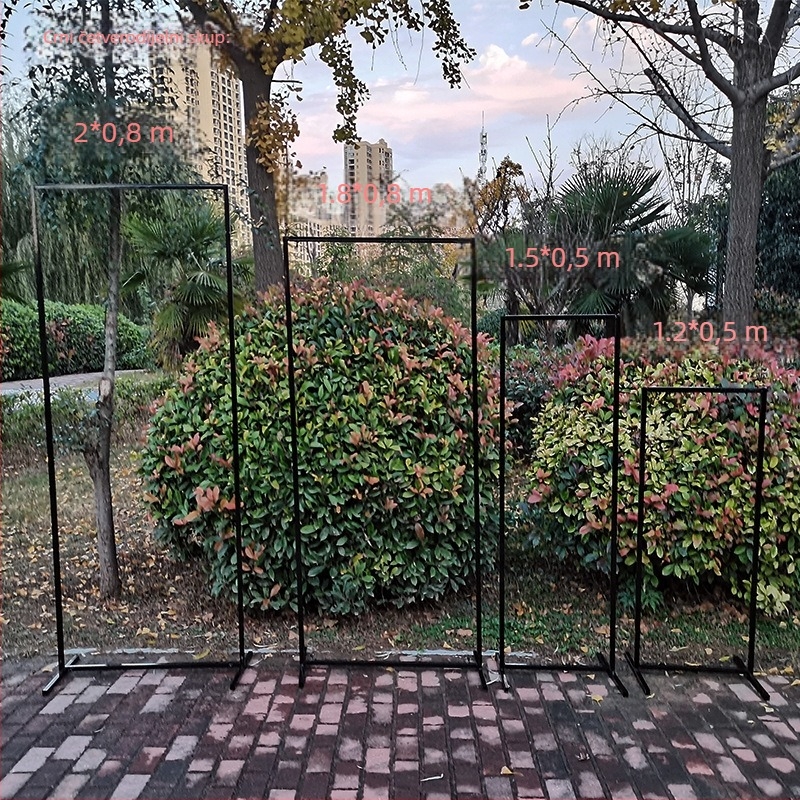 Željezni geometrijski zaslon za svadbenu arku – pravokutni okvir za scenu dekoracije