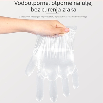 Jednokratne medicinske rukavice za ispitivanje od PE-a, prozirne, ojačane (PE; Jednokratne; Prozirne; Ojačane; Ispitivanja)