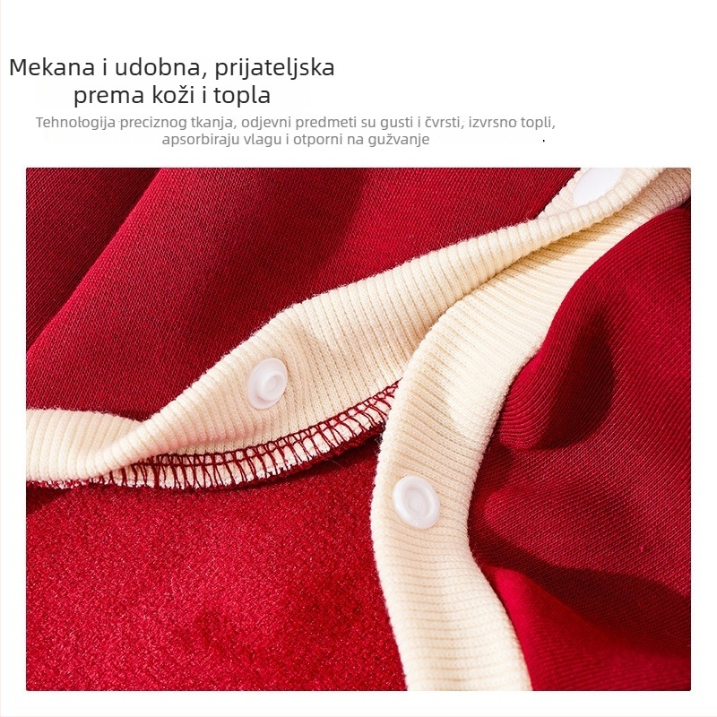 Mačji zimski sweatshirt s fleec podstavom, topao, debeo, svečani dizajn