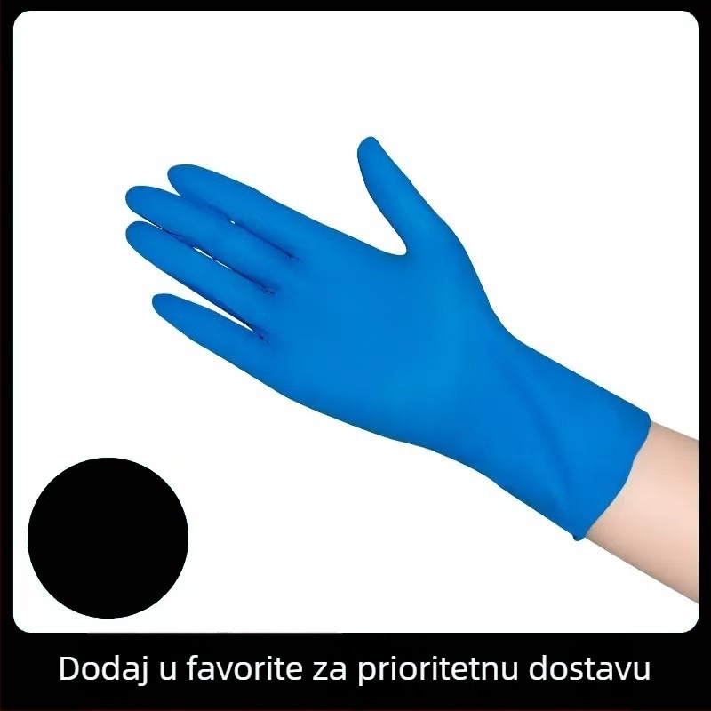 Jednokratne nitril rukavice, debele, otporne na habanje, protuklizne, otporne na ulje, izdržljive, bijele i crne nitril rukavice