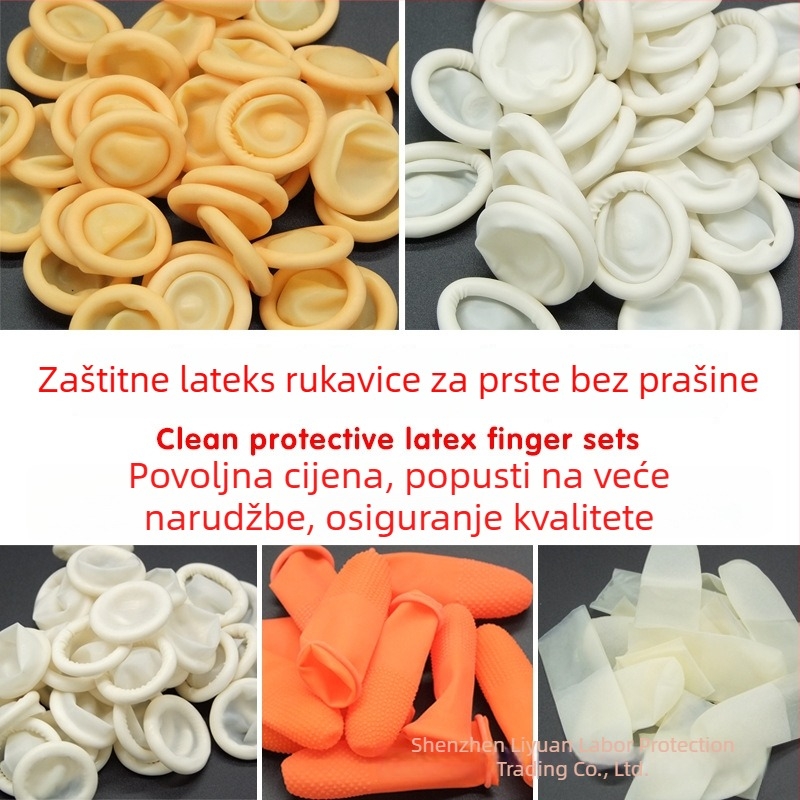 Jednokratni zaštitni prsten od lateksa za prst, otporan na habanje, antistatičan, zaštita od prašine, zgušnjen, protuklizan
