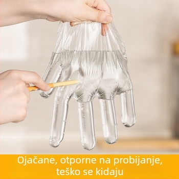 Jednokratne PE rukavice, kvalitete hrane, debele, pakirane u kutiji