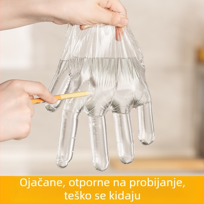 Jednokratne PE rukavice, kvalitete hrane, debele, pakirane u kutiji