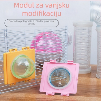 Modul za rekonstrukciju kaveza za hrčka (plastični; pravokutni oblik; odvojivi; za hrčka; modernog stila)