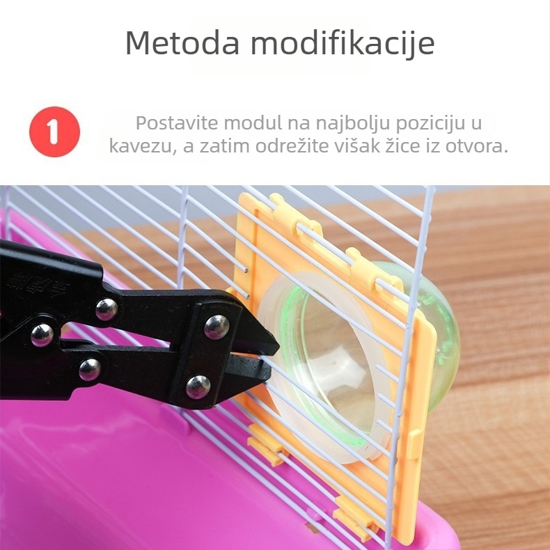 Modul za rekonstrukciju kaveza za hrčka (plastični; pravokutni oblik; odvojivi; za hrčka; modernog stila)