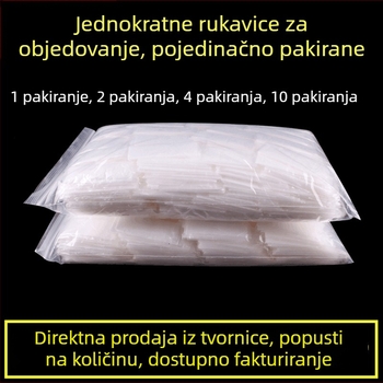 Jednokratne rukavice, pakirane pojedinačno, debelje, prozirne, PE polietilen