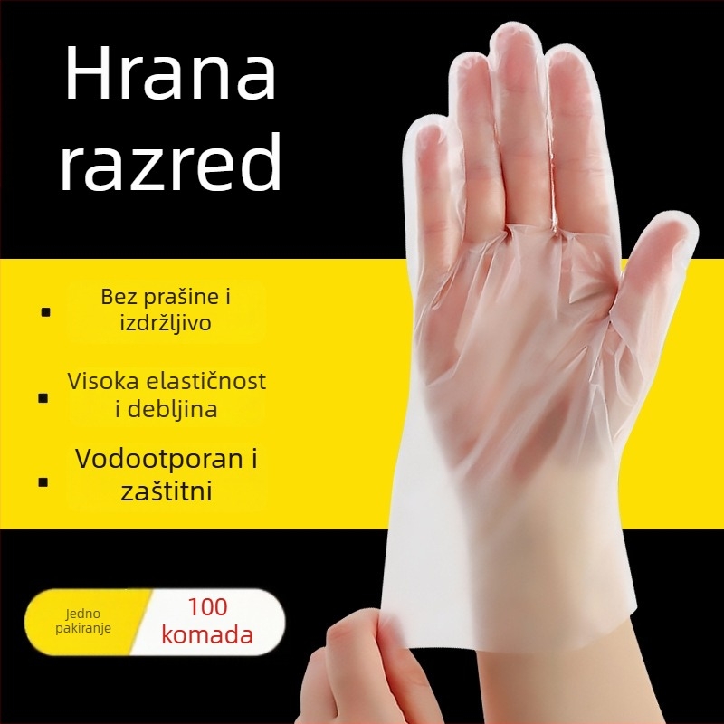 Jednokratne TPE rukavice, prozirne, otporne na prašinu