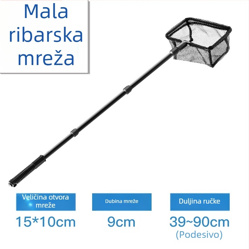Velika teleskopska mreža za akvarij i ribnjak – alat za čišćenje