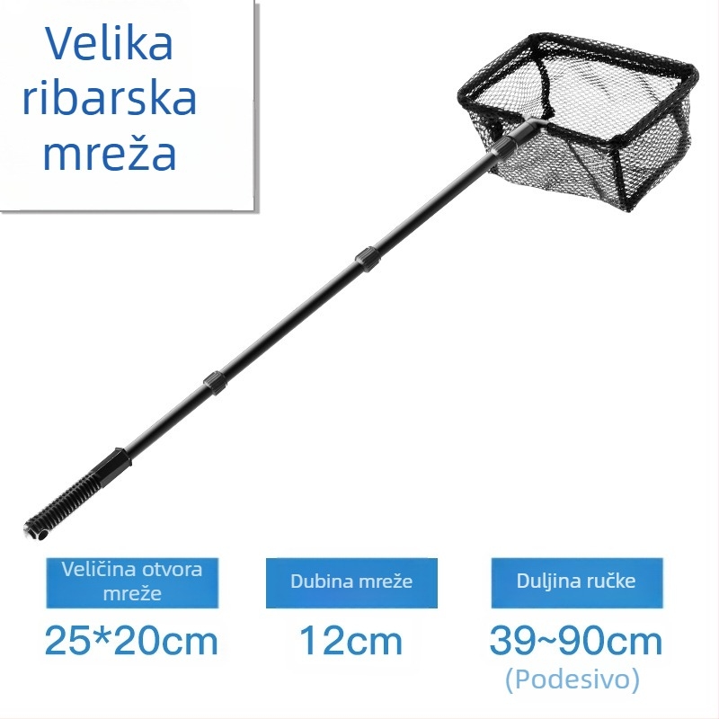 Velika teleskopska mreža za akvarij i ribnjak – alat za čišćenje