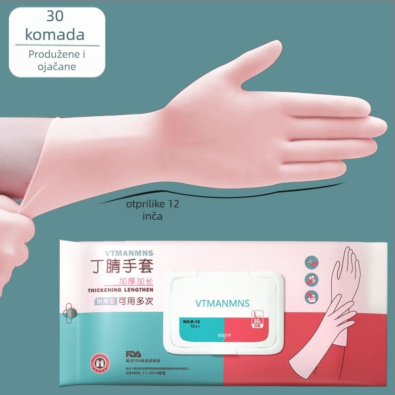 Butyronitrile rukavice za pranje posuđa, debeljenje, predstavljene 2024