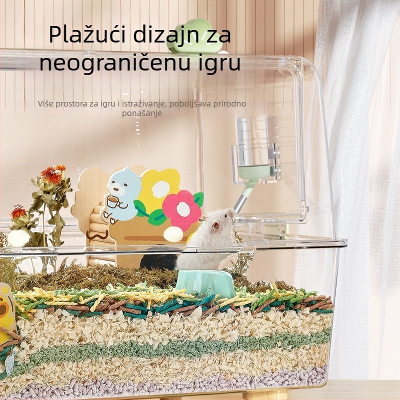 Akrilni magnetski držač posude za vodu za hrčke, zečeve, činčile i guinejsku svinju