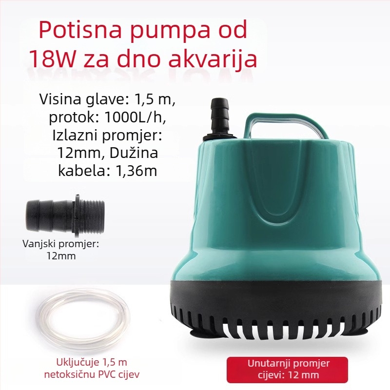 BESSN akvarijska podvodna pumpa s donjim usisavanjem, tiho radi, za zamjenu vode