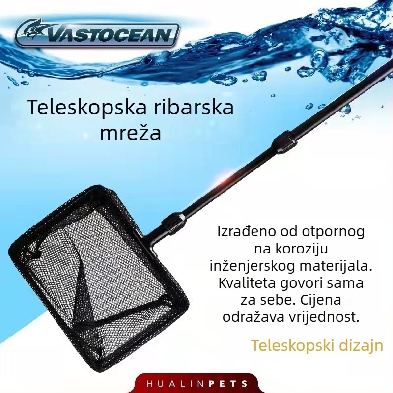 Izvlačna mreža za akvarij s kvadratom glavom i produženim držačem (Ostala oprema za akvarije; Uvoz: Ne; Oprema za akvarije)