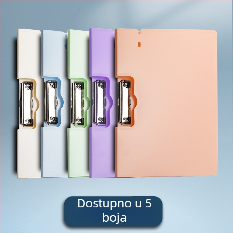 PVC mapica-klip za dokumente – jedan snažan klip, mogućnost otiska logotipa, prilagodba