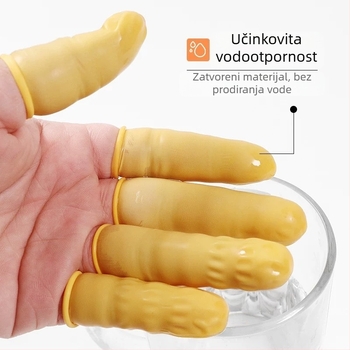 Jednokratne latex prstne navlake, bez praška, antistatike, teksturirane