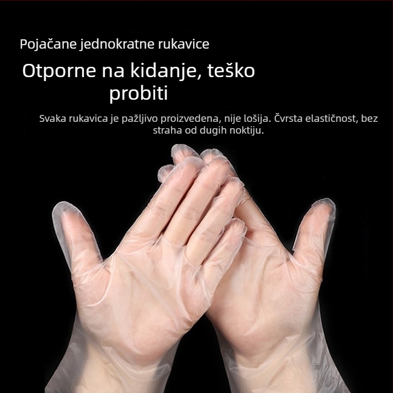 TPE jednokratne rukavice za catering - otporne na prašinu, jednobojne, plastične, bez logotipa