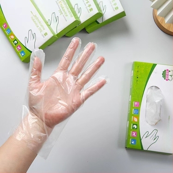 Rukavice za jednokratnu upotrebu od TPE, prehrambene kvalitete, protivklizne, prozirne, debljina 0,2–0,3 mm, pakirane u kutiji, 150 komada, rok trajanja 24 mjeseci