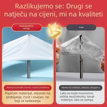 Rukavice za jednokratnu upotrebu od TPE, prehrambene kvalitete, protivklizne, prozirne, debljina 0,2–0,3 mm, pakirane u kutiji, 150 komada, rok trajanja 24 mjeseci