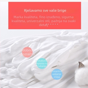 Pamučne zaštitne rukavice protiv klizanja, jednobojne, moderni stil