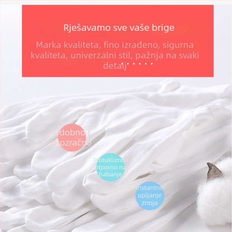 Pamučne zaštitne rukavice protiv klizanja, jednobojne, moderni stil