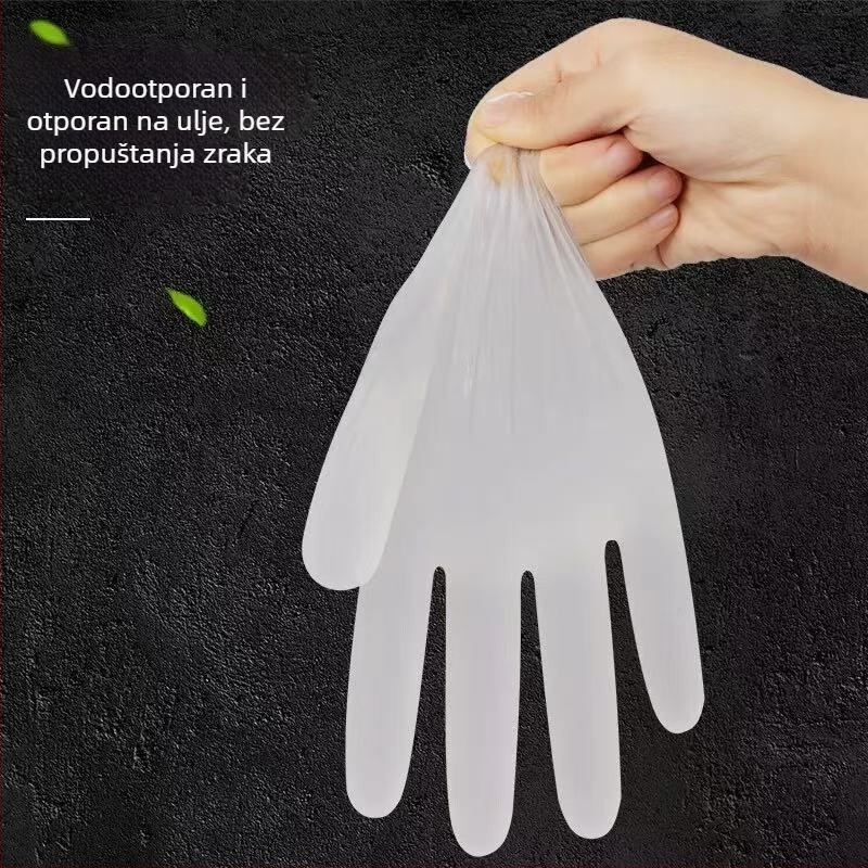 Jednokratne PVC rukavice za hranu i ugostiteljstvo, prozirne, kutija-dispenzer, prehrambena kvaliteta