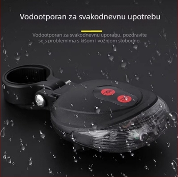 Svjetlo za planinski bicikl s laserskim stražnjim svjetlom, LED upozoravajućim svjetlom i svjetlom za sjedalo za noćnu vožnju